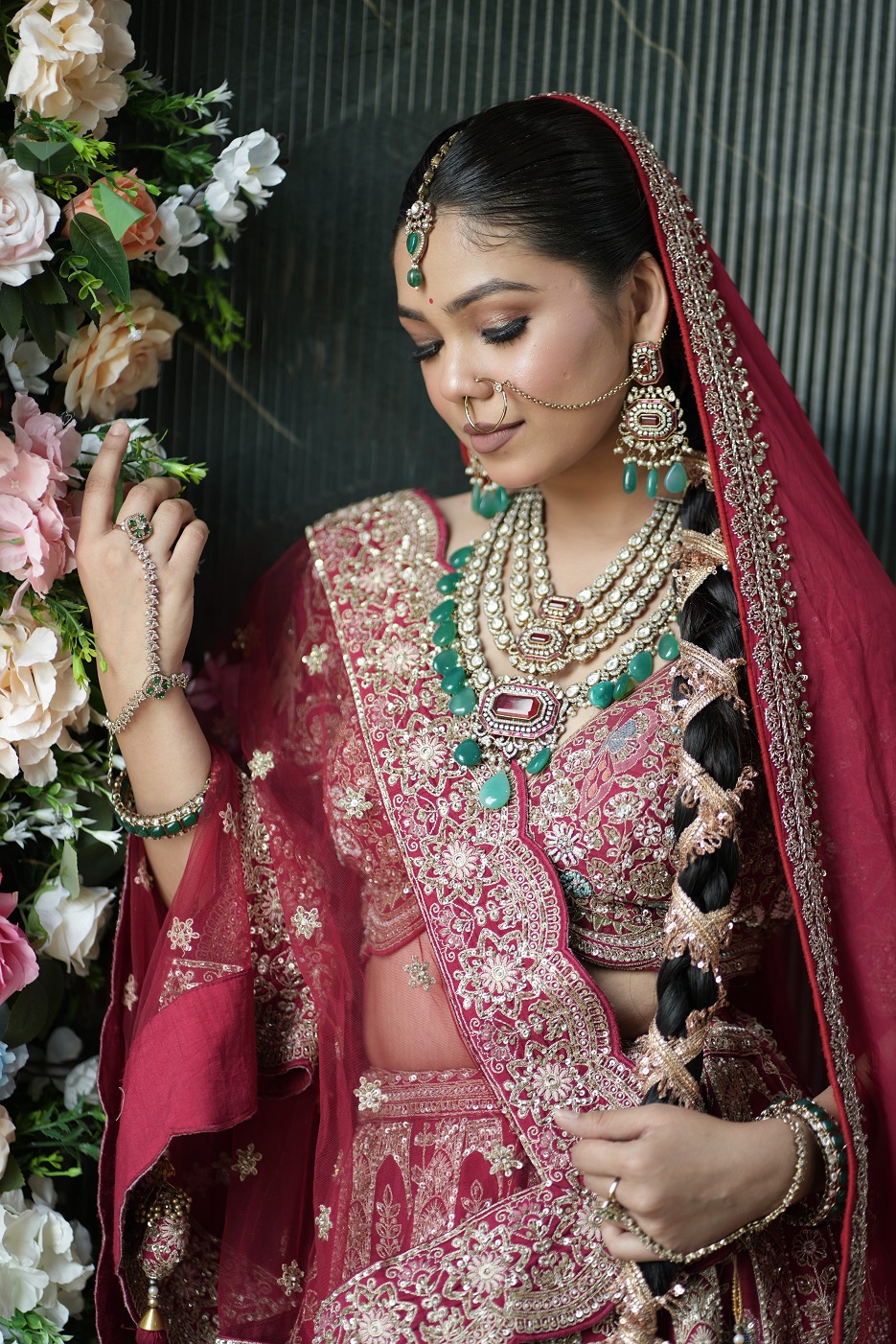 Stunning bridal makeup by best makeup artist in Jagatpura