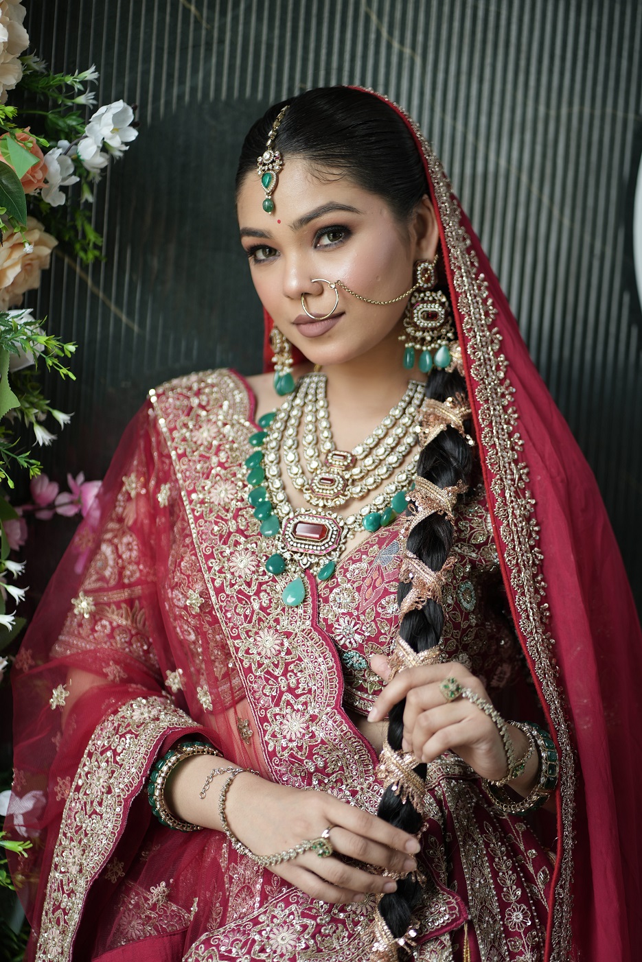 Elegant bridal look by professional makeup artist Jaipur